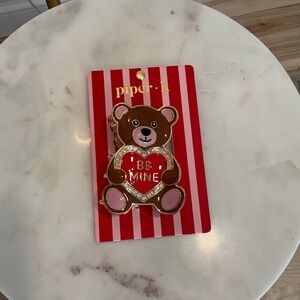 Piper K Teddy Bear BE MINE Claw Clip